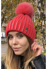 Жіноча шапка з помпоном "Лучія"