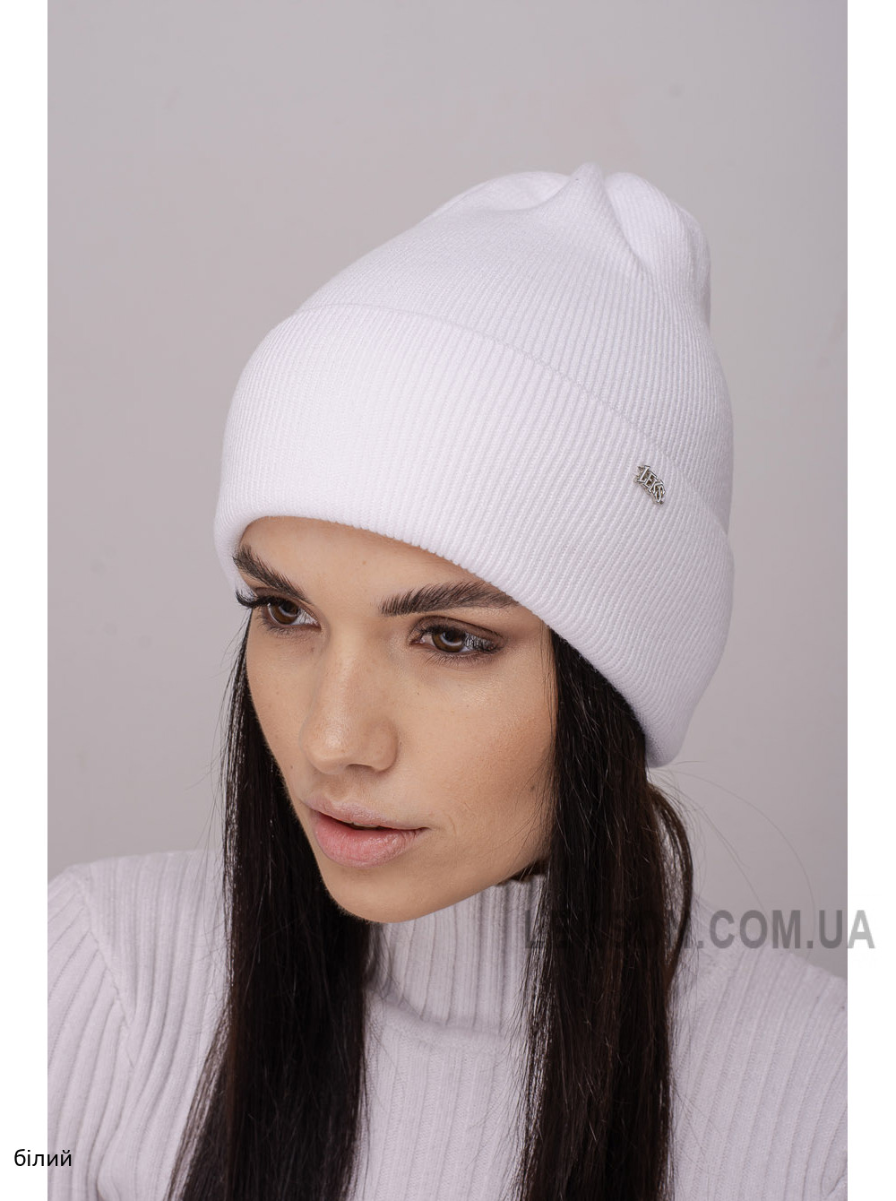 Жіноча шапка-ковпак з відворотом Далiя