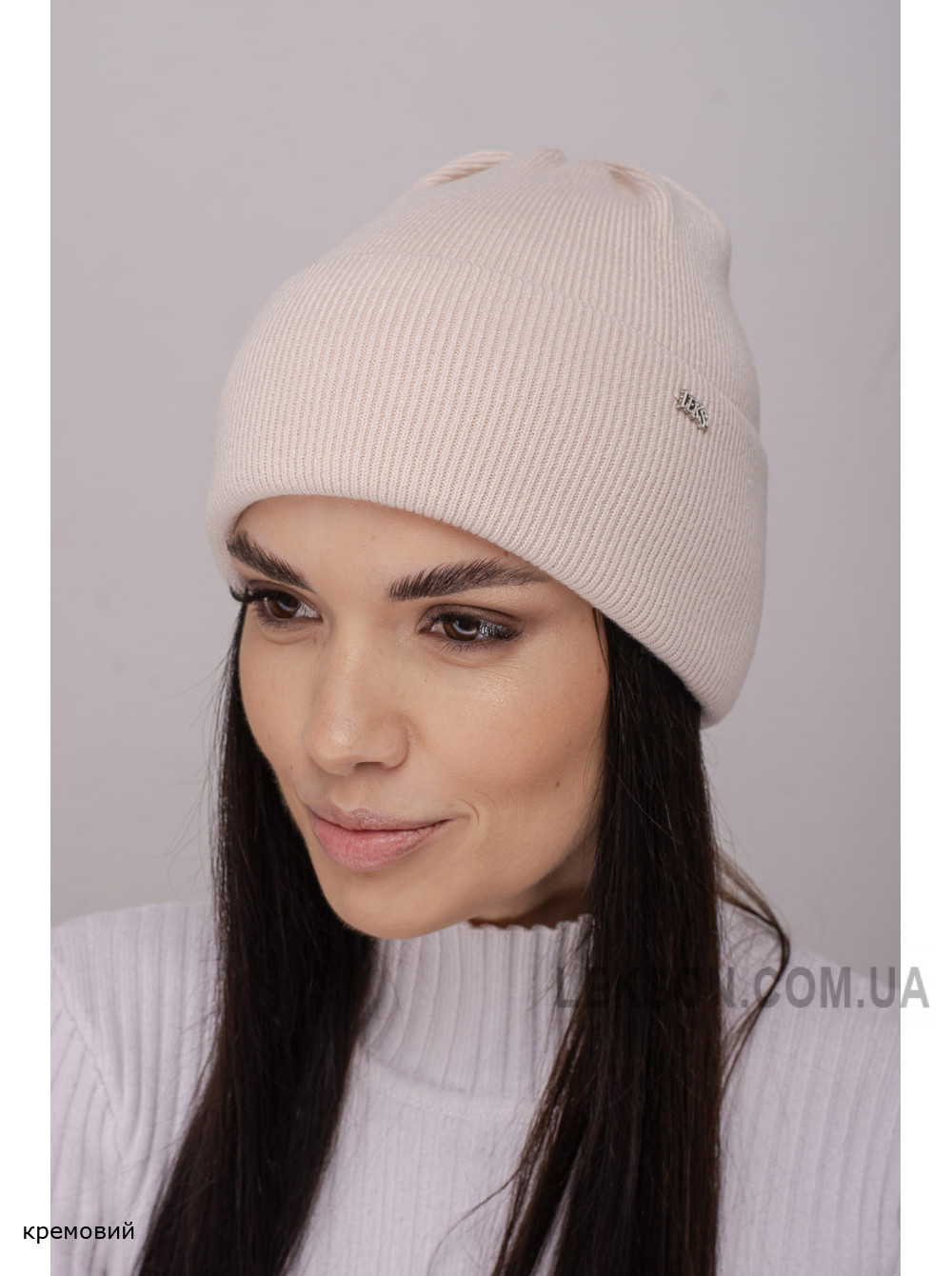 Жіноча шапка-ковпак з відворотом Далiя