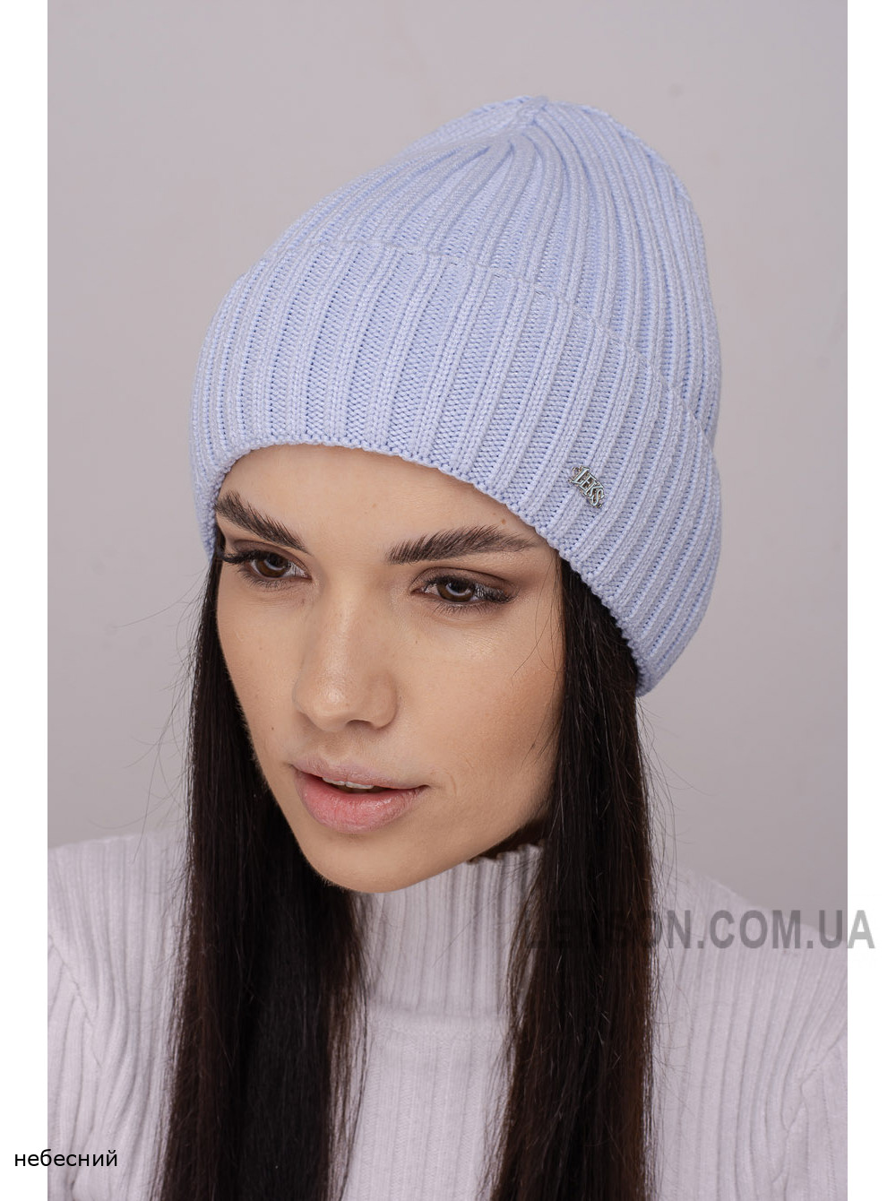 Жіноча шапка-ковпак з відворотом Манго