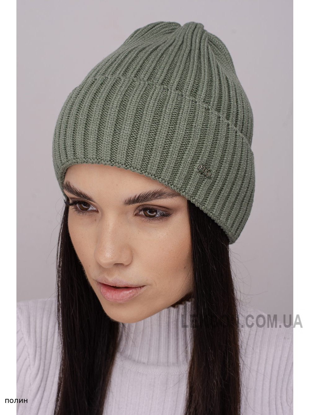 Жіноча шапка-ковпак з відворотом Марка