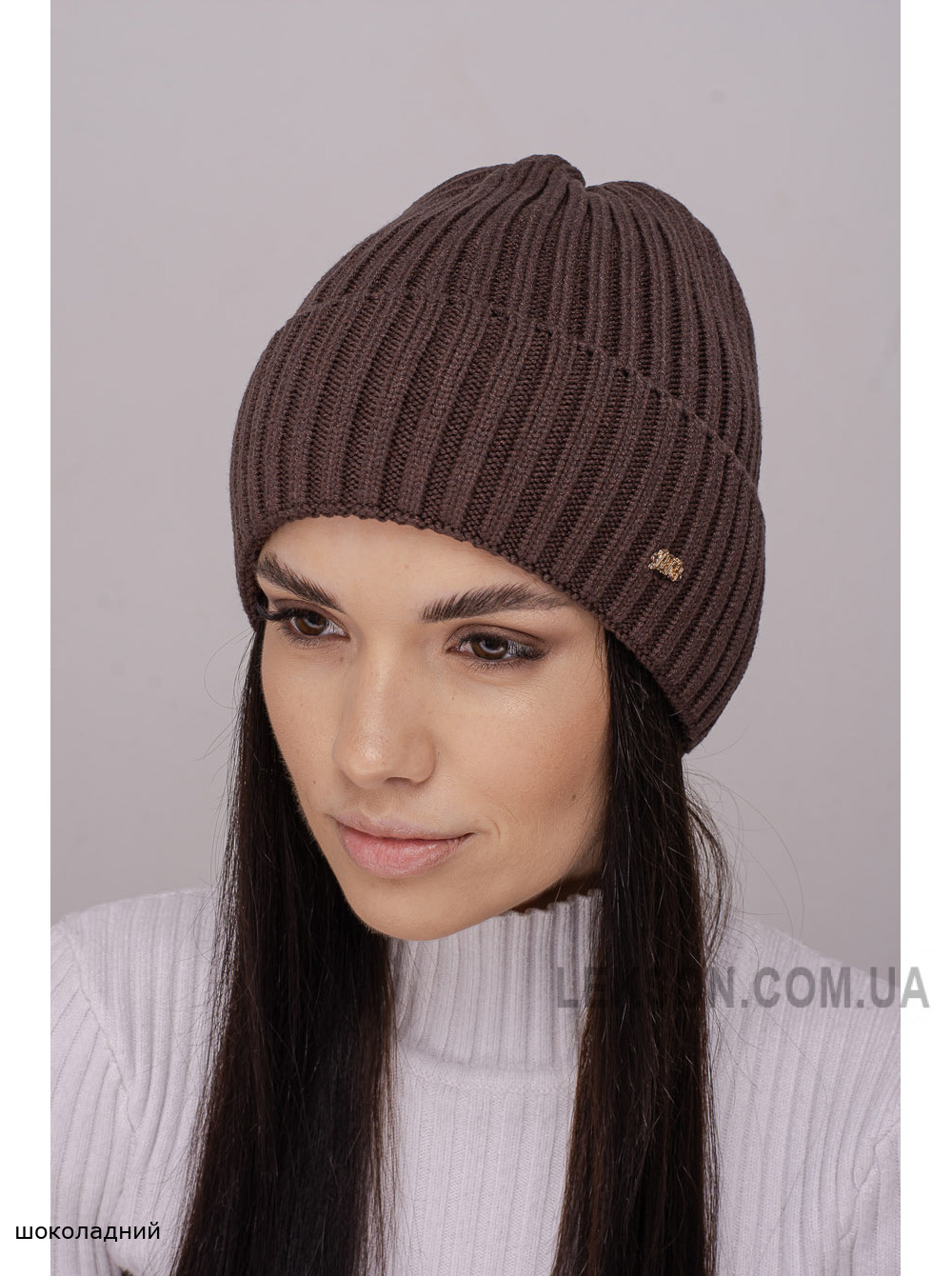 Жіноча шапка-ковпак з відворотом Марка