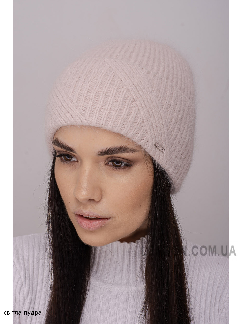 Жіноча шапка-ковпак з відворотом Матрiца