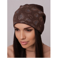 Жіноча шапка-ковпак зі стразами "Сафарi"