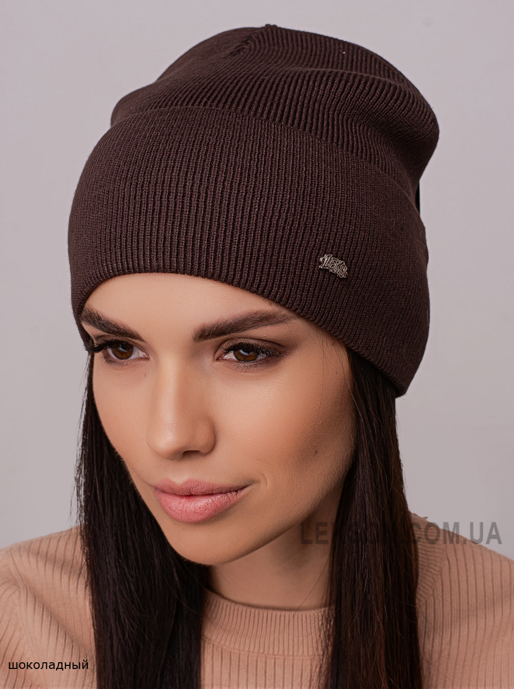 Женская шапка-колпак с отворотом Барбарис