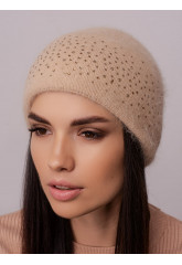 Женская шапка с отворотом со стразами "Джези"