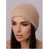 Женская шапка с отворотом со стразами "Джези"
