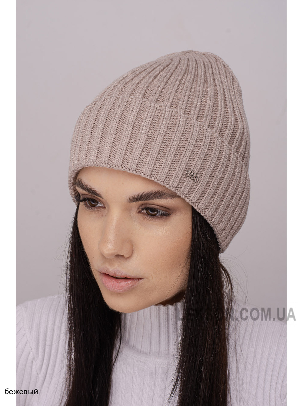 Женская шапка-колпак с отворотом Манго