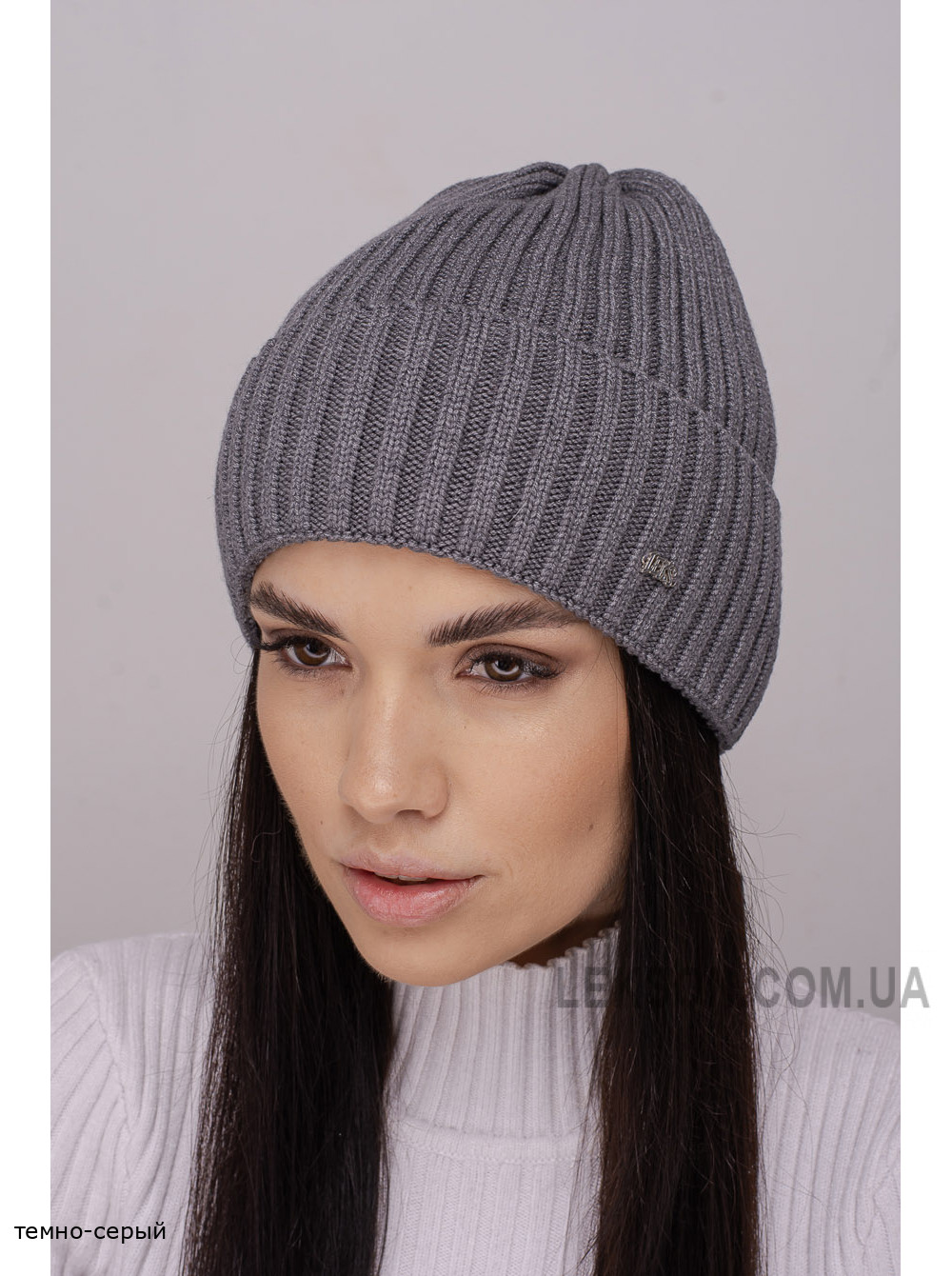 Женская шапка-колпак с отворотом Марка