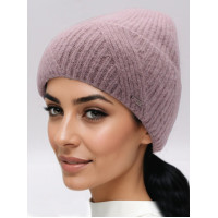 Женская шапка-колпак с отворотом "Матрица"