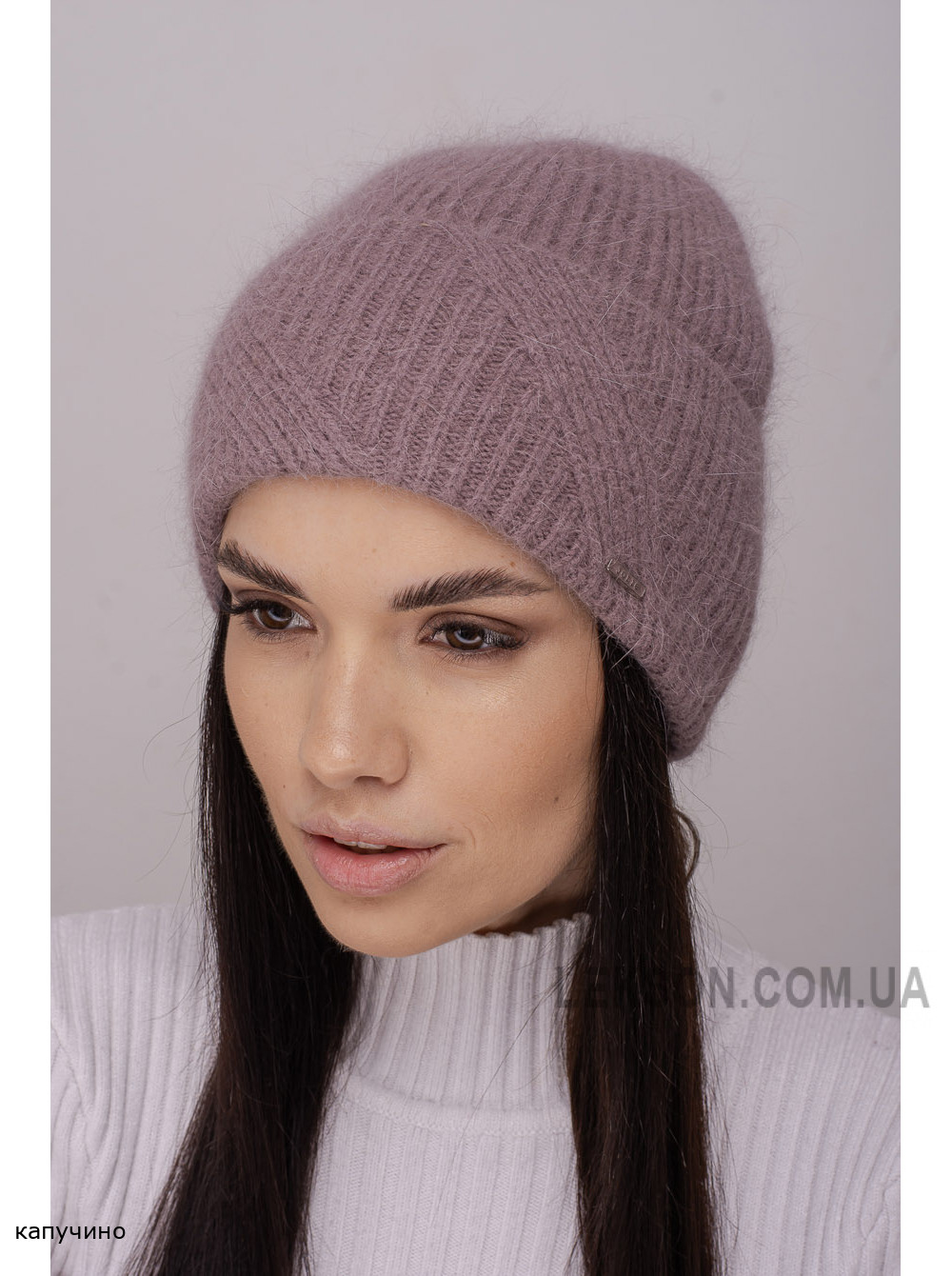 Женская шапка-колпак с отворотом Матрица