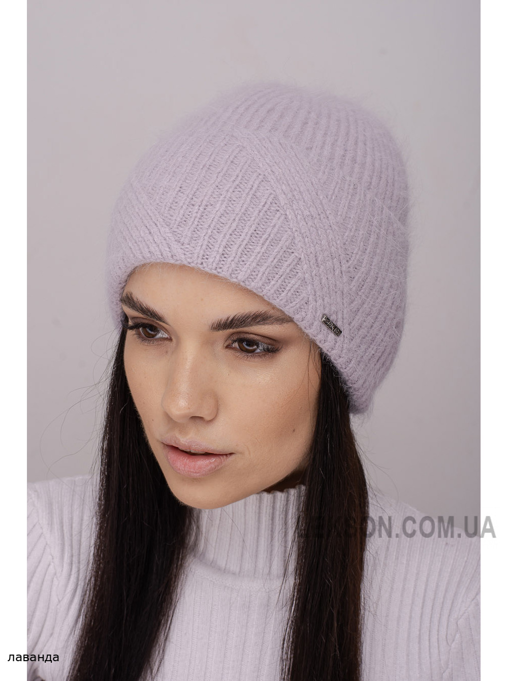 Женская шапка-колпак с отворотом Матрица