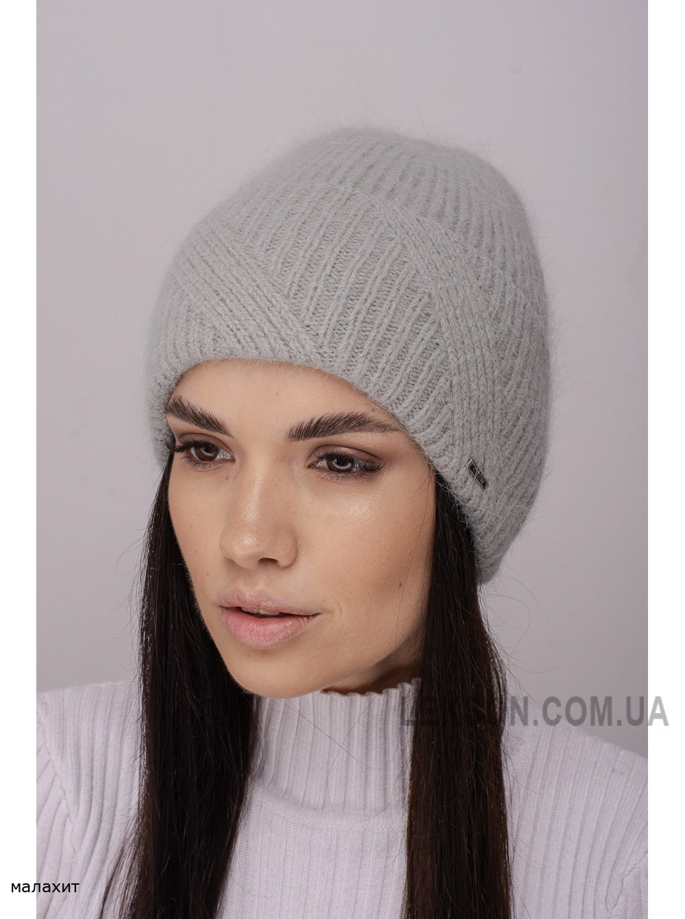 Женская шапка-колпак с отворотом Матрица