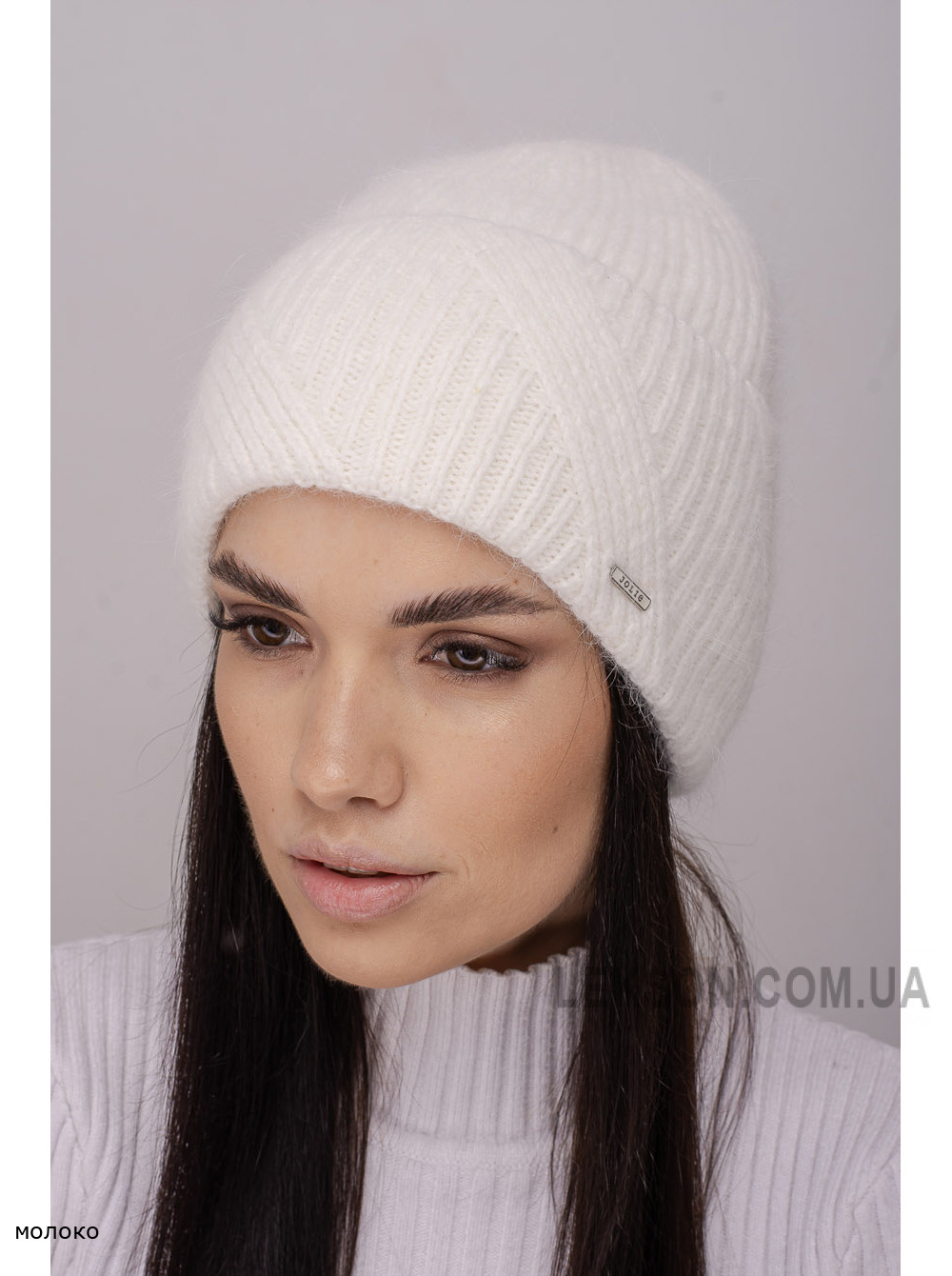 Женская шапка-колпак с отворотом Матрица