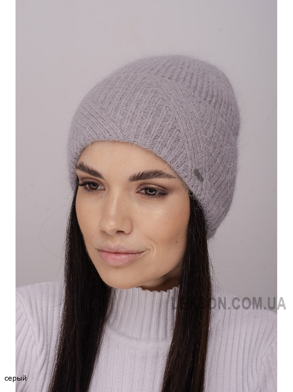 Женская шапка-колпак с отворотом Матрица