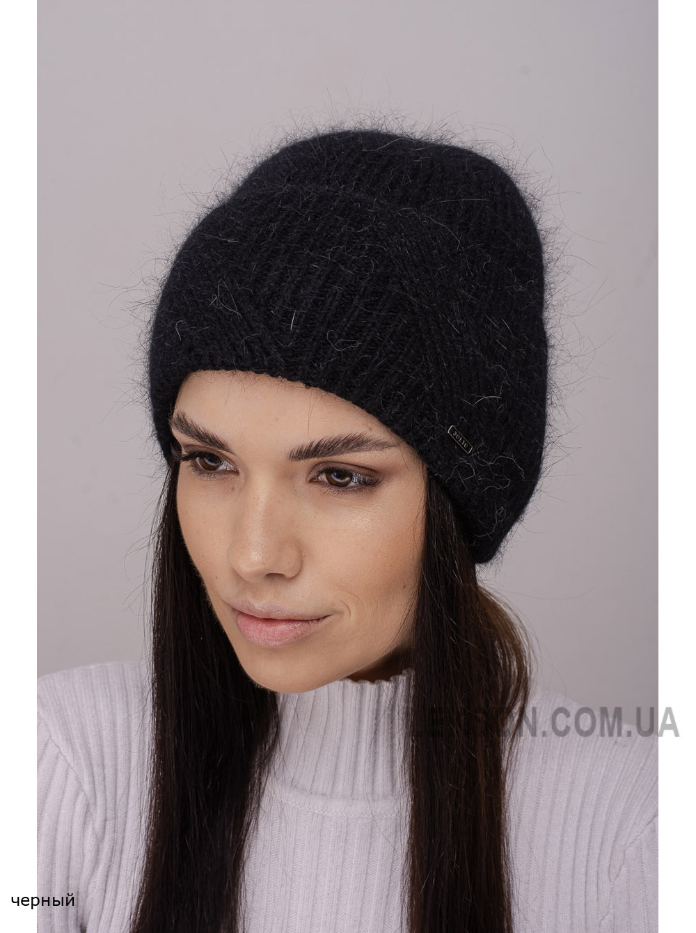 Женская шапка-колпак с отворотом Матрица