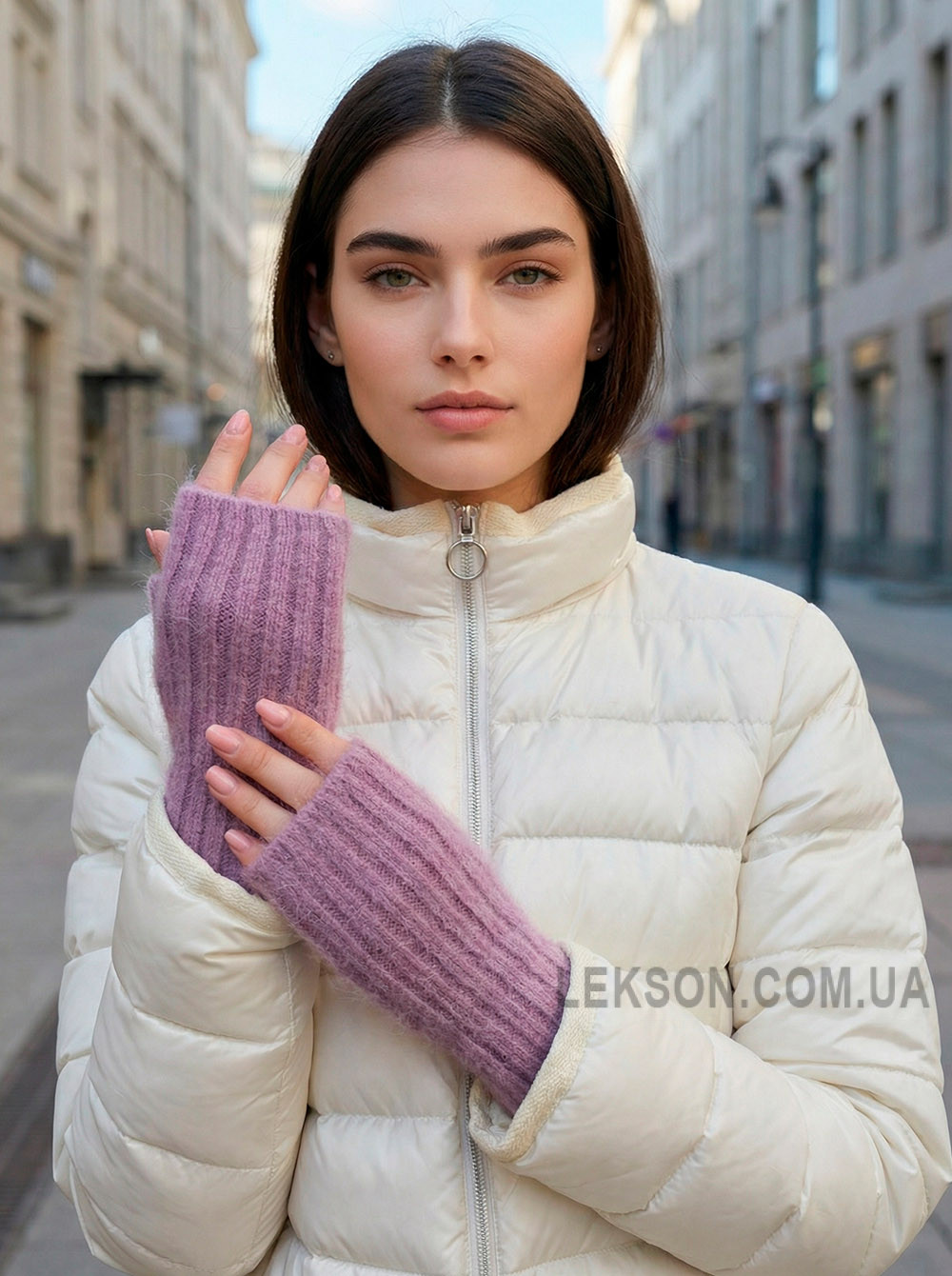 Женский перчатки Митенки