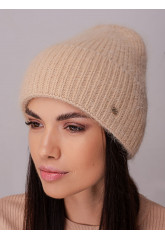 Женская шапка-колпак с отворотом "Трюфель"